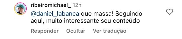 Repercussão e comentários nas redes sociais de Daniel Labanca