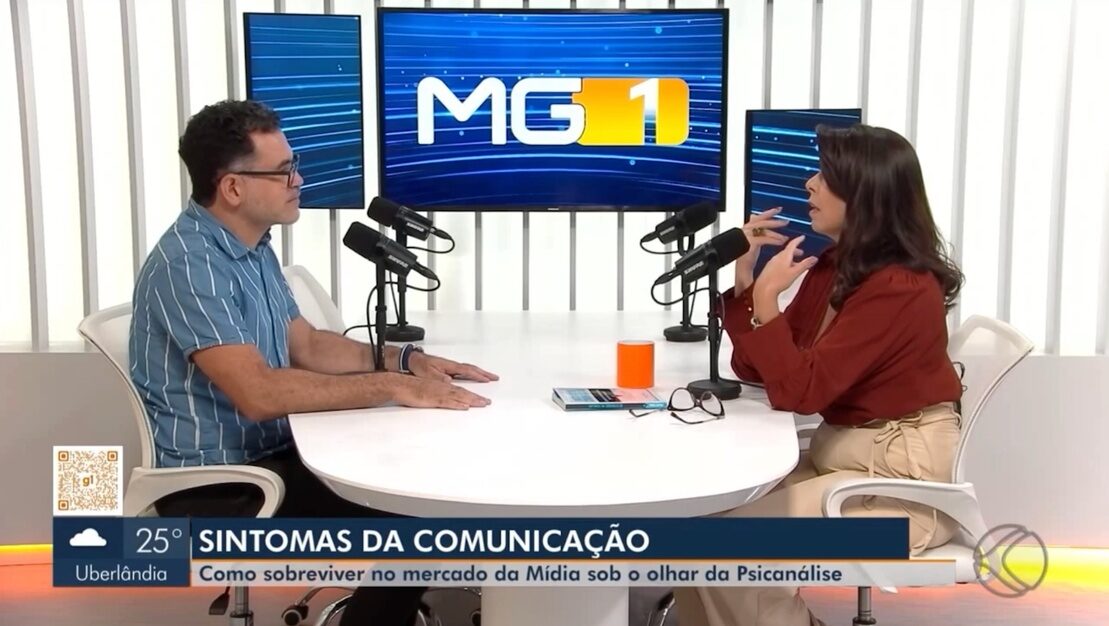 Daniel Labanca em entrevista de TV sobre o livro Sintomas da Comunicação